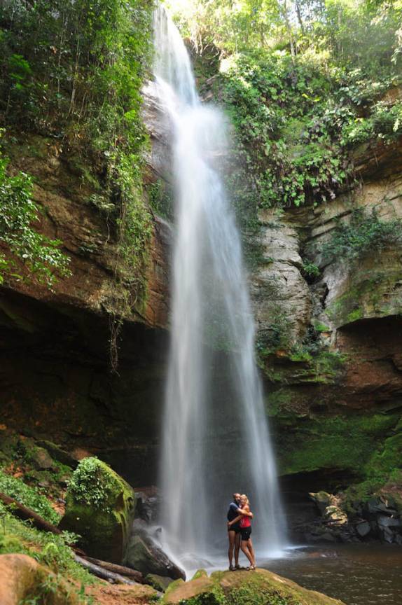 Clima inspirador na Cachoeira do Roncador, a mais alta de Taquaruçu - TO